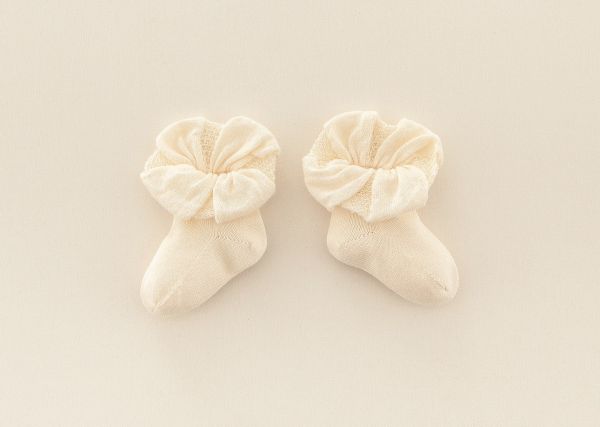 泡泡花边袜