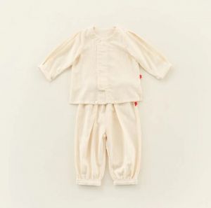 AVANTI有机棉空气层超柔软条纹偏襟睡衣(上衣)