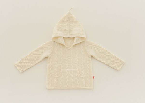 baby羊绒连帽衫(象牙白)