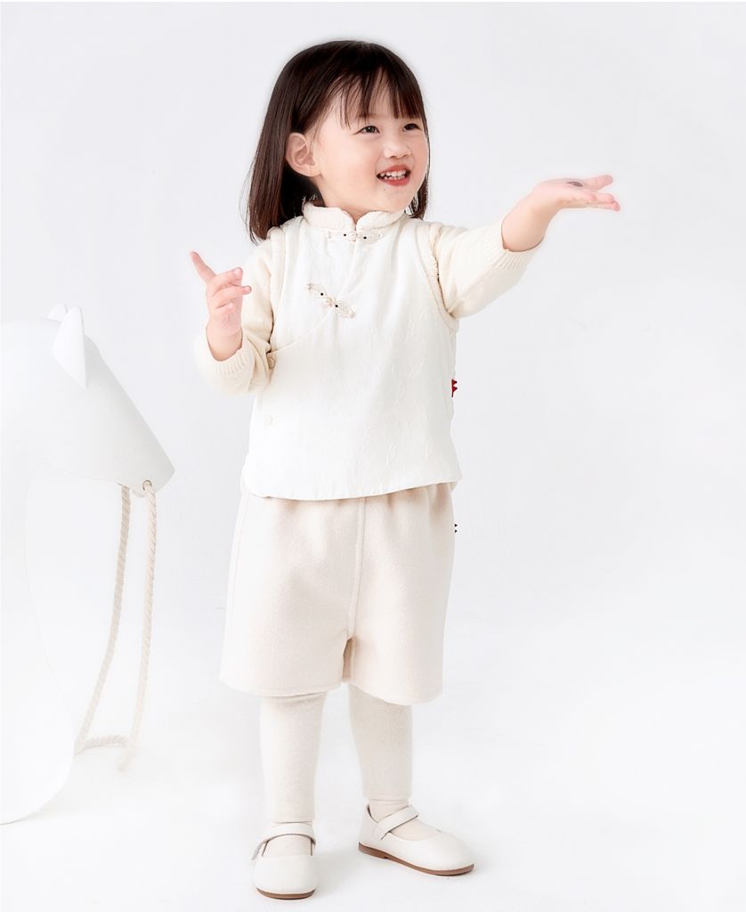 中式真丝夹棉马甲