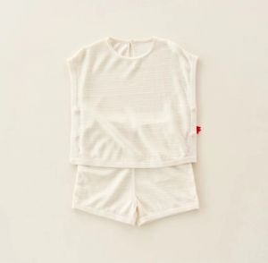 “午梦长”桑蚕丝汉麻提花针织短裤