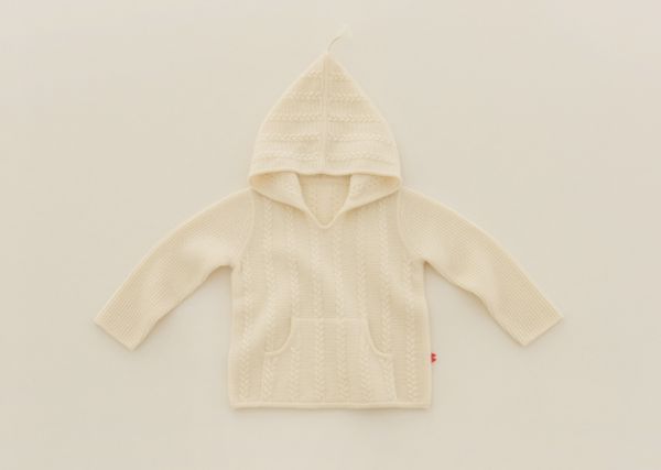 baby羊绒连帽衫(象牙白)
